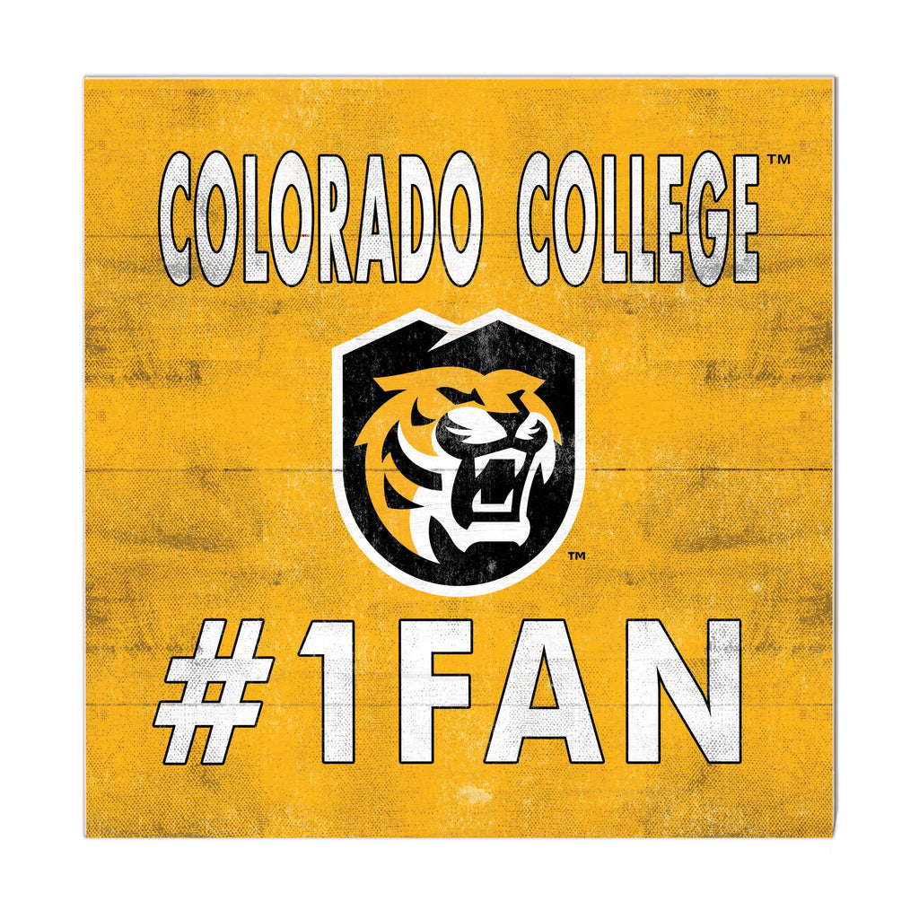 10x10 Team Color #1 Fan Colorado College Tigers