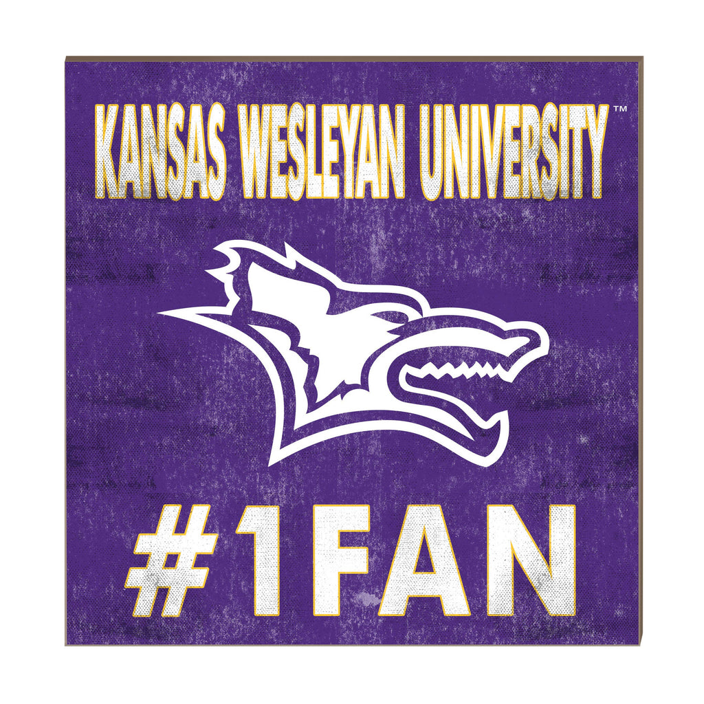 10x10 Team Color #1 Fan Kansas Wesleyan Coyotes