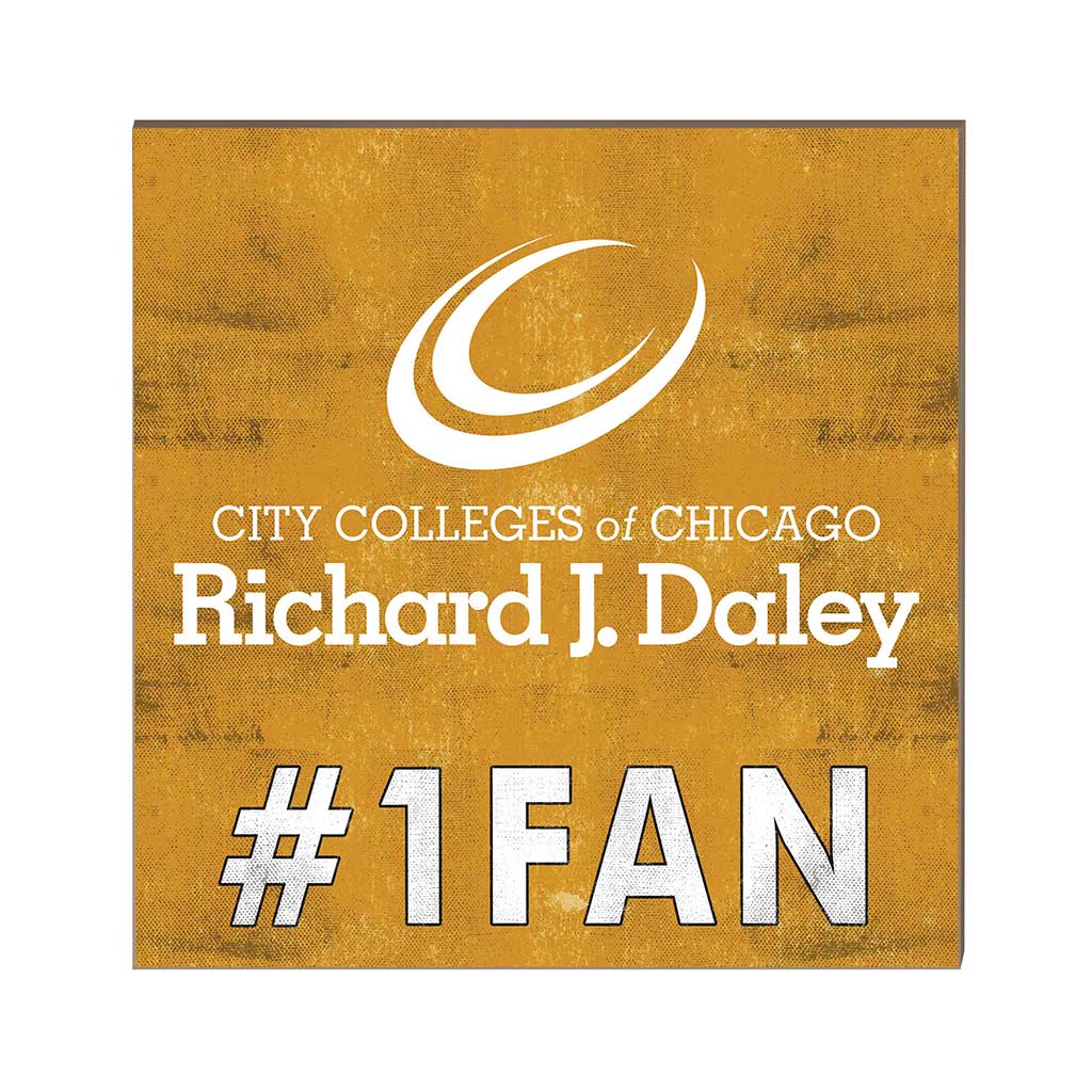 10x10 Team Color #1 Fan Richard J Daley College Bulldogs