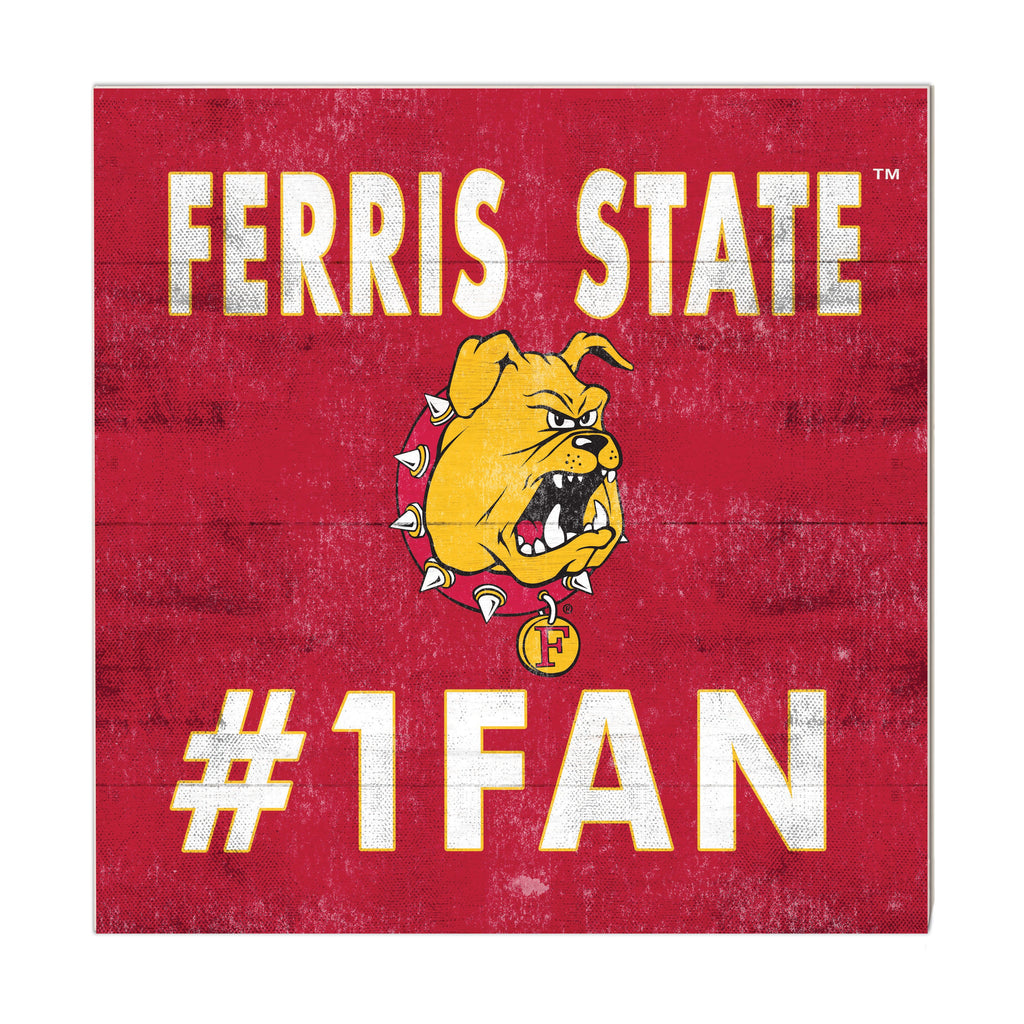 10x10 Team Color #1 Fan Ferris State Bulldogs