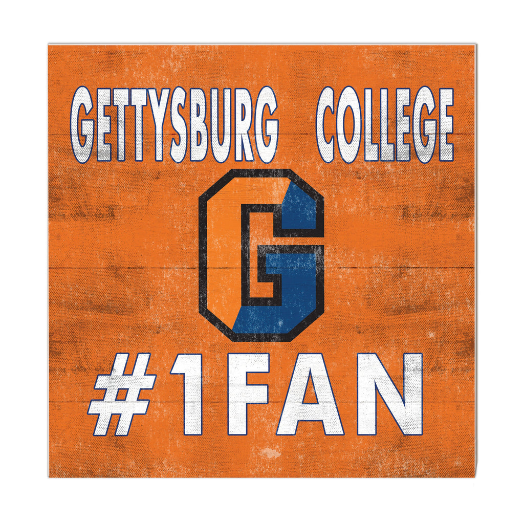 10x10 Team Color #1 Fan Gettysburg College Bullets