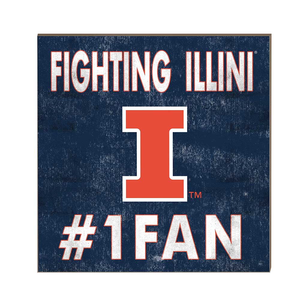 10x10 Team Color #1 Fan Illinois Fighting Illini