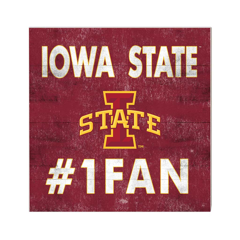 10x10 Team Color #1 Fan Iowa State Cyclones