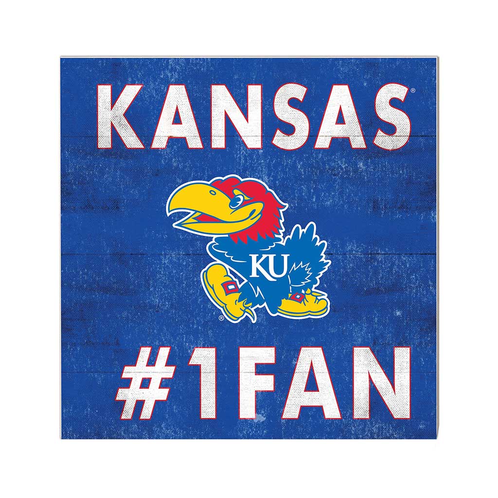 10x10 Team Color #1 Fan Kansas Jayhawks