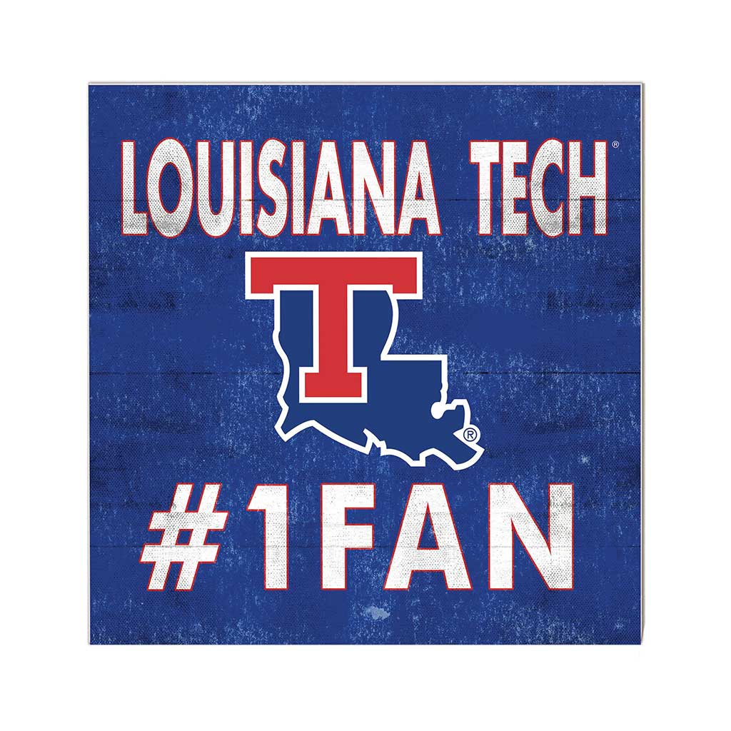 10x10 Team Color #1 Fan Louisiana Tech Bulldogs