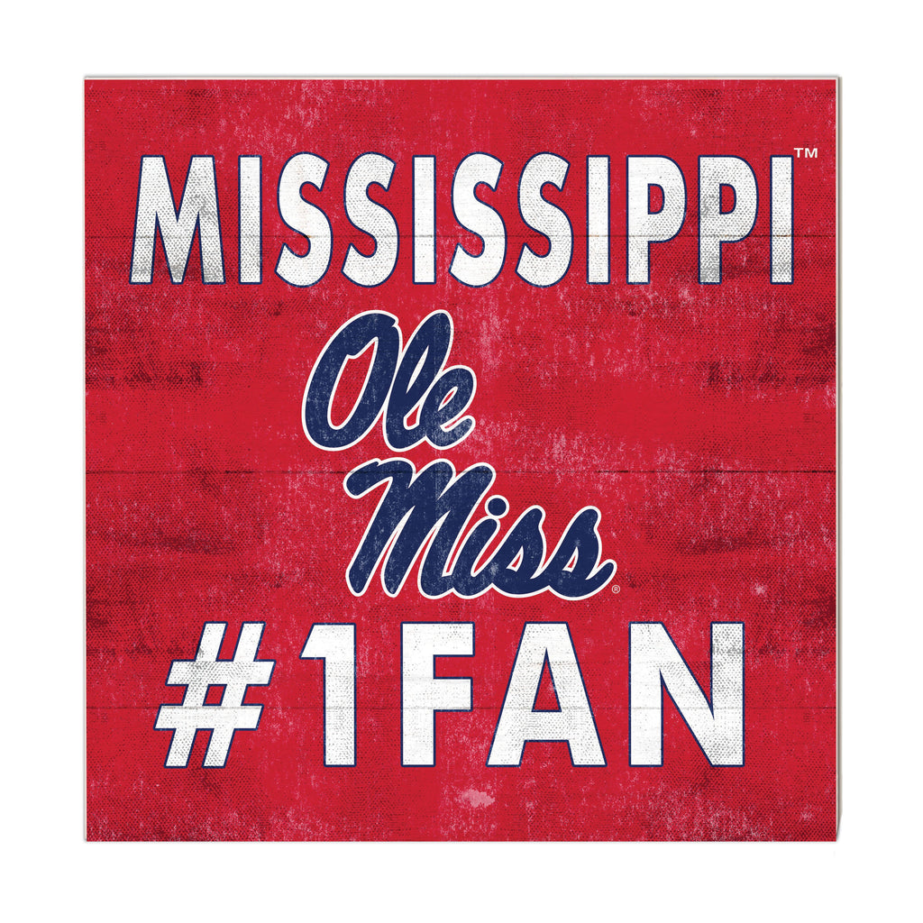 10x10 Team Color #1 Fan Mississippi Rebels