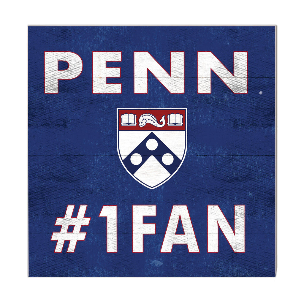 10x10 Team Color #1 Fan University of Pennsylvania Quakers