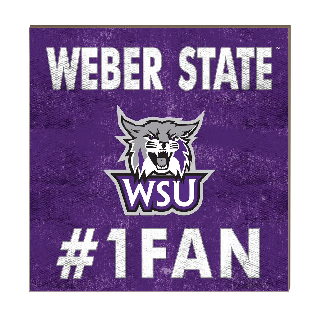 10x10 Team Color #1 Fan Weber State Wildcats