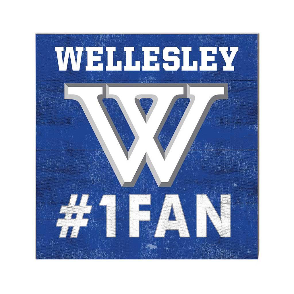 10x10 Team Color #1 Fan Wellesley College Blue