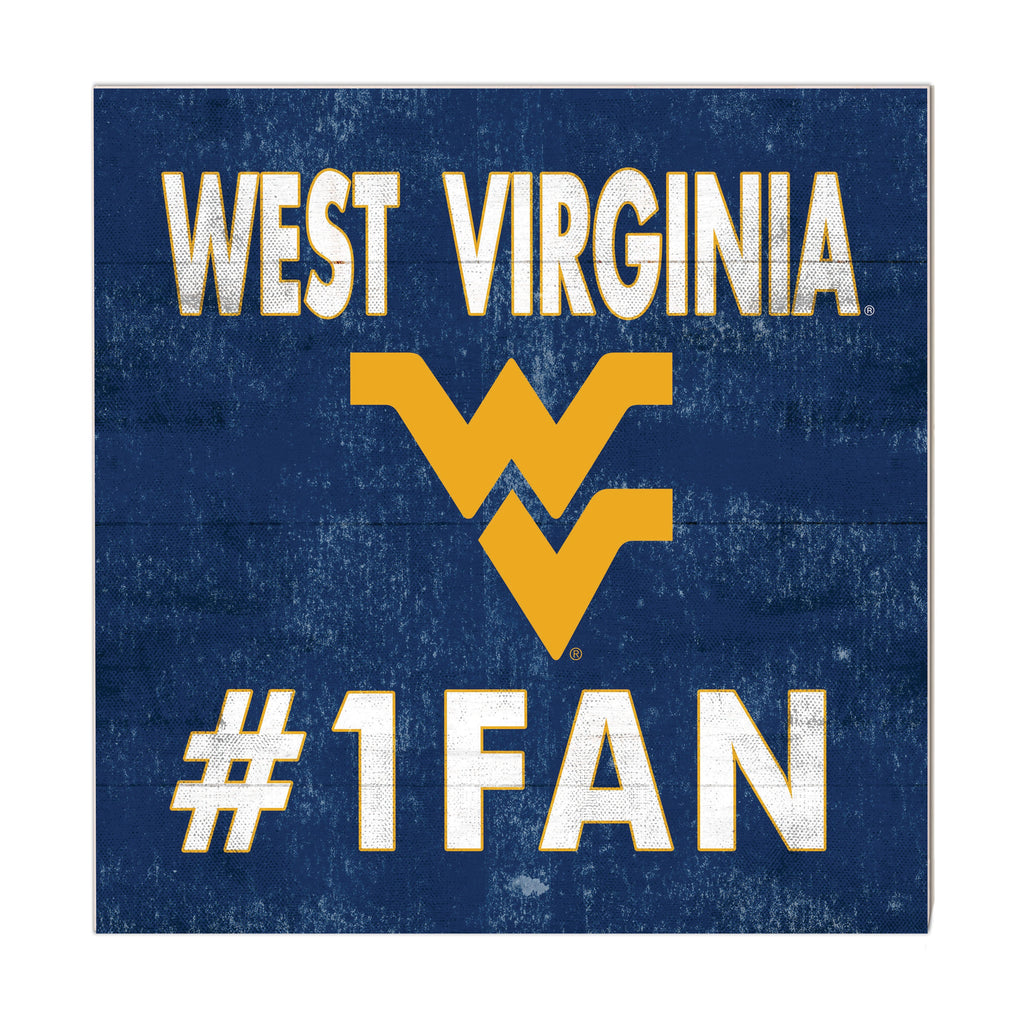 10x10 Team Color #1 Fan West Virginia Mountaineers