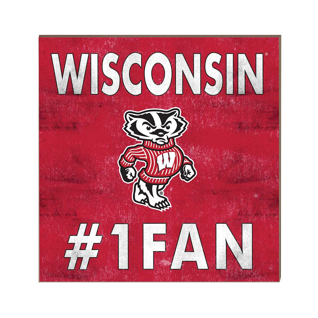 10x10 Team Color #1 Fan Wisconsin Badgers