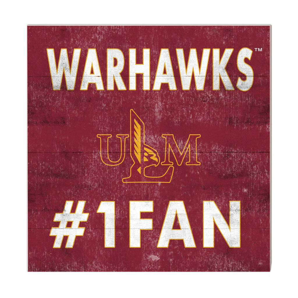 10x10 Team Color #1 Fan The University of Louisiana at Monroe Warhawks