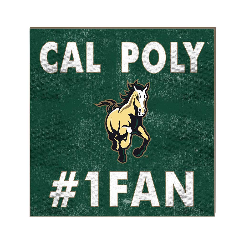 10x10 Team Color #1 Fan California Polytechnic State Mustangs