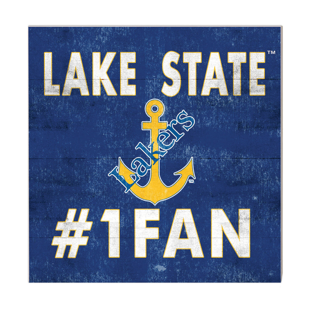 10x10 Team Color #1 Fan Lake Superior State University LAKERS