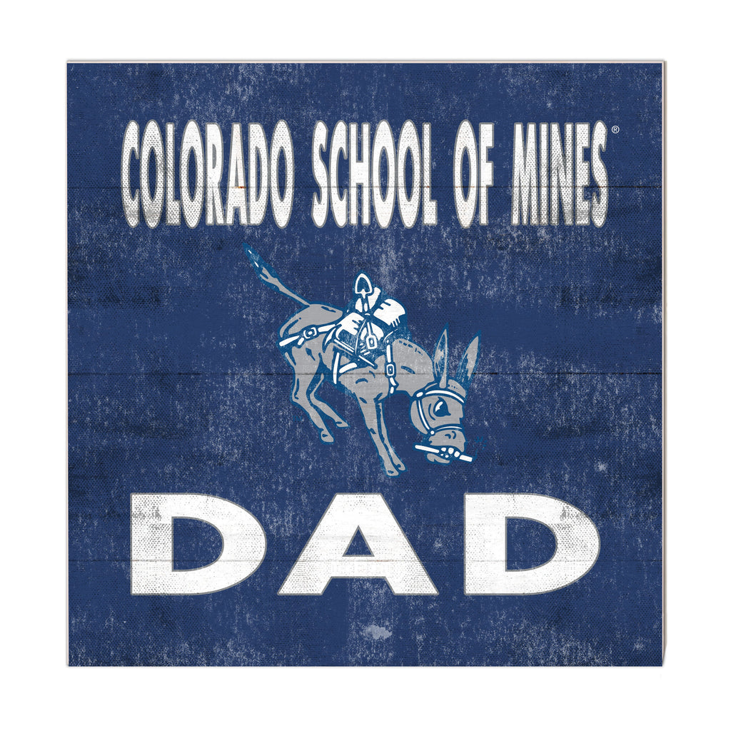 10x10 Team Color Dad Colorado School of Mines Orediggers