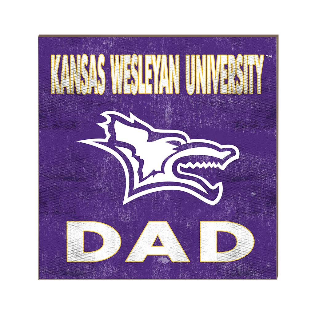 10x10 Team Color Dad Kansas Wesleyan Coyotes