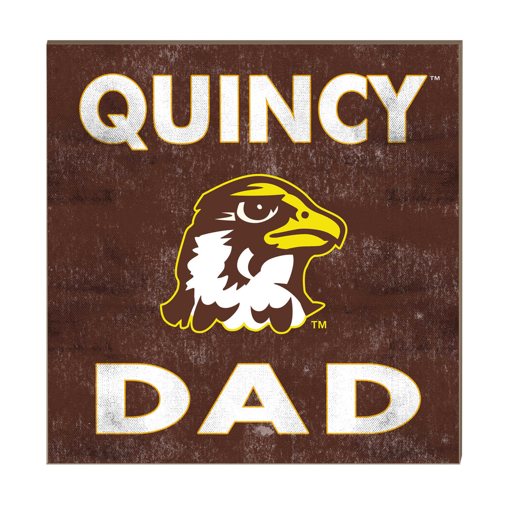 10x10 Team Color Dad Quincy University Hawks