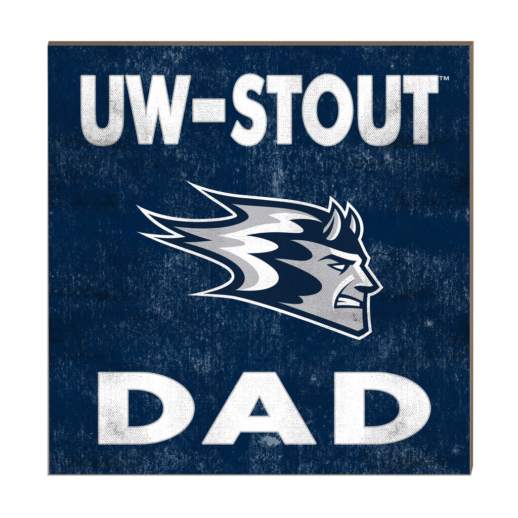 10x10 Team Color Dad University of Wisconsin Stout Blue Devils