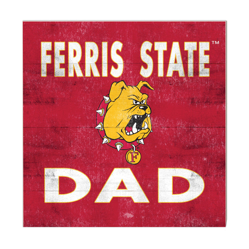 10x10 Team Color Dad Ferris State Bulldogs