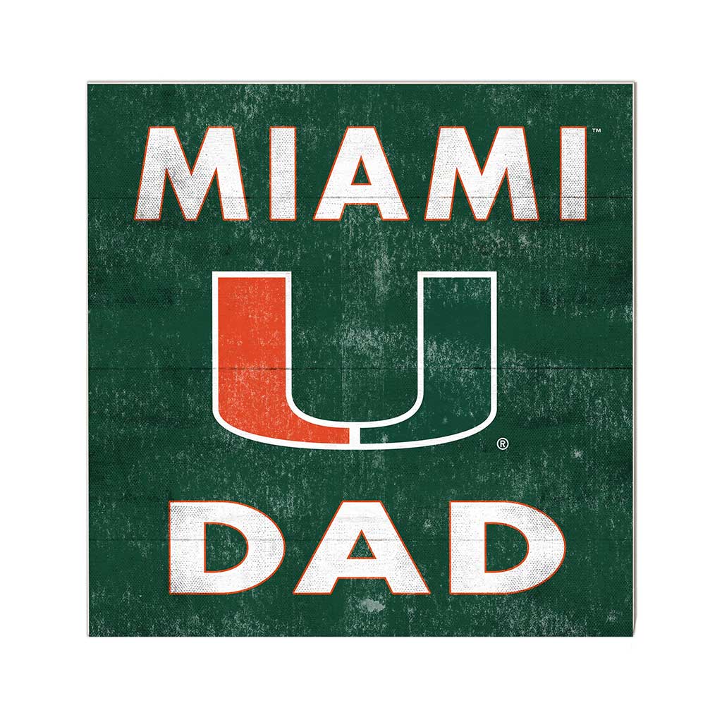 10x10 Team Color Dad Miami Hurricanes