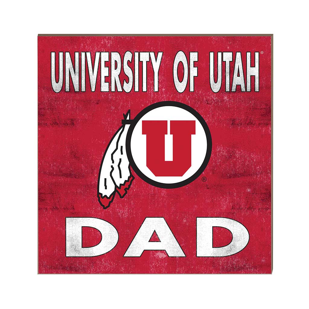 10x10 Team Color Dad Utah Running Utes