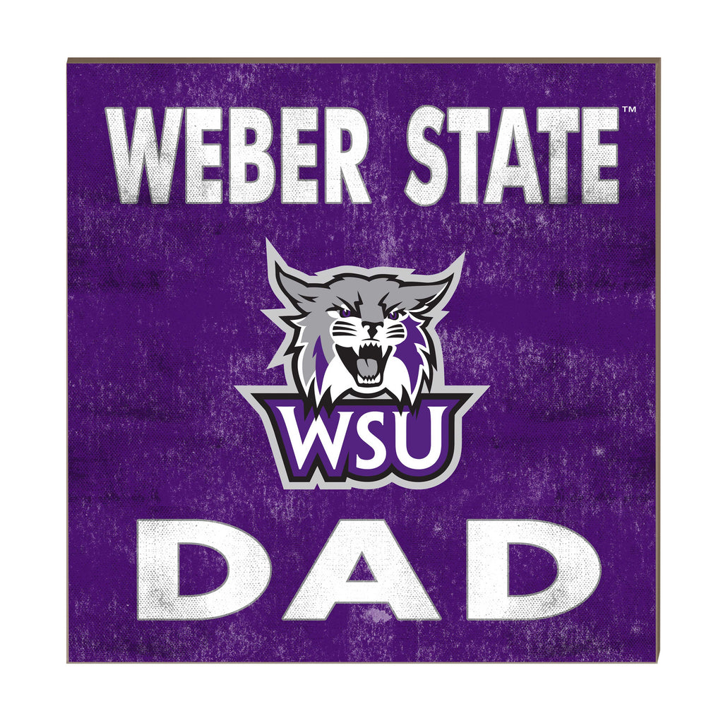 10x10 Team Color Dad Weber State Wildcats