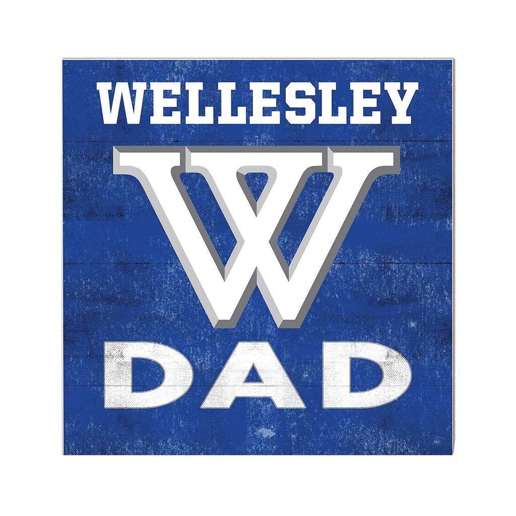 10x10 Team Color Dad Wellesley College Blue