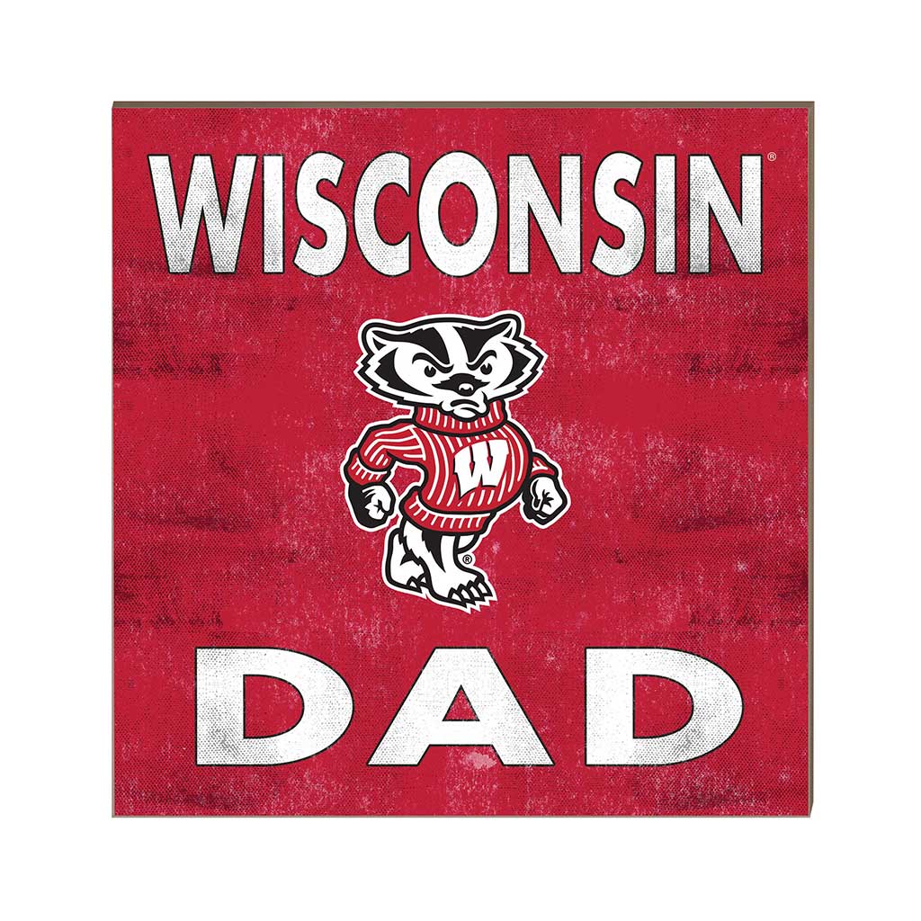 10x10 Team Color Dad Wisconsin Badgers