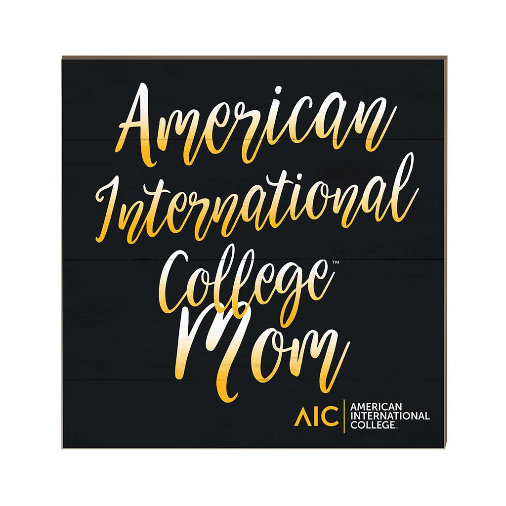 10x10 Team Mom Sign American International College Yellow Jackets