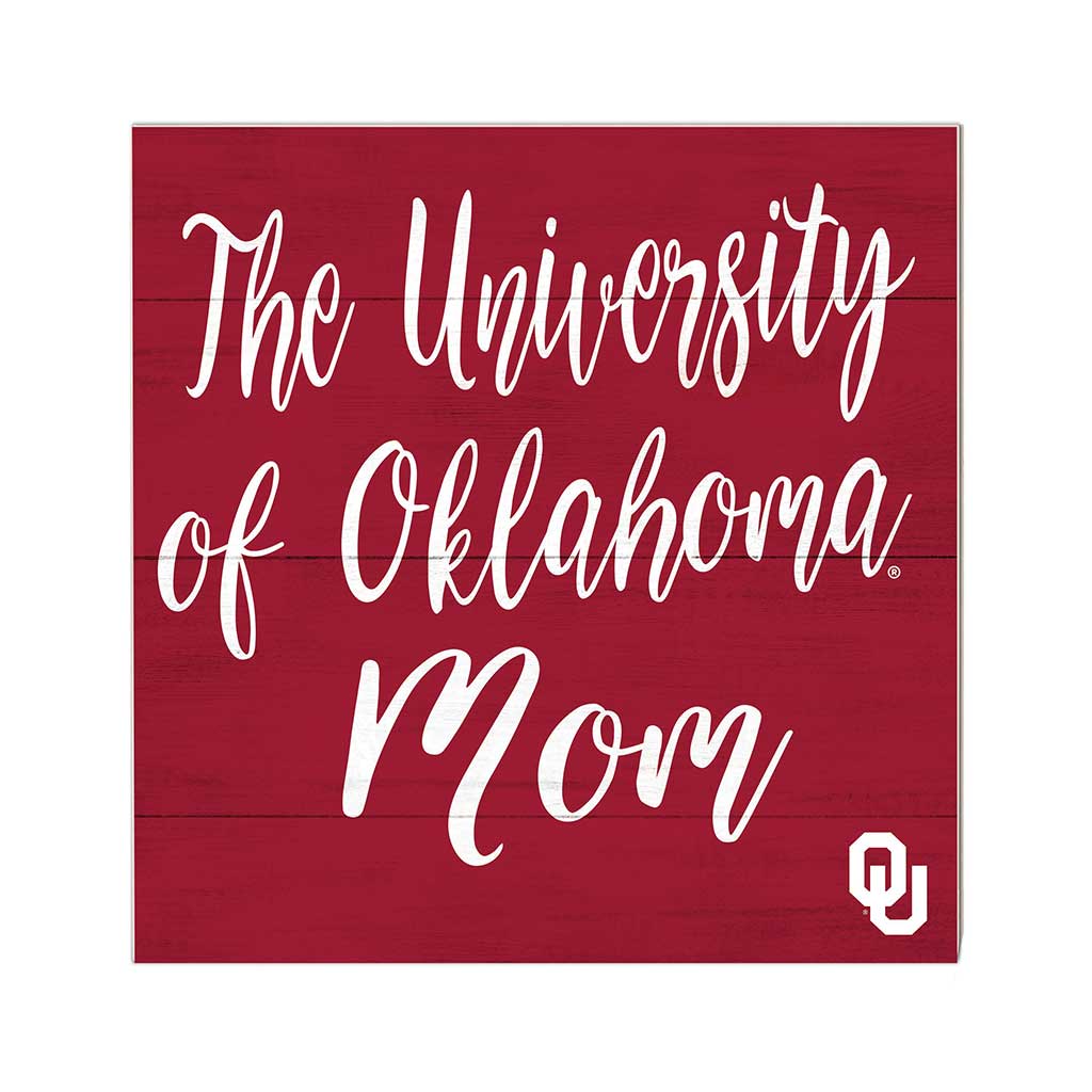 10x10 Team Mom Sign Oklahoma Sooners