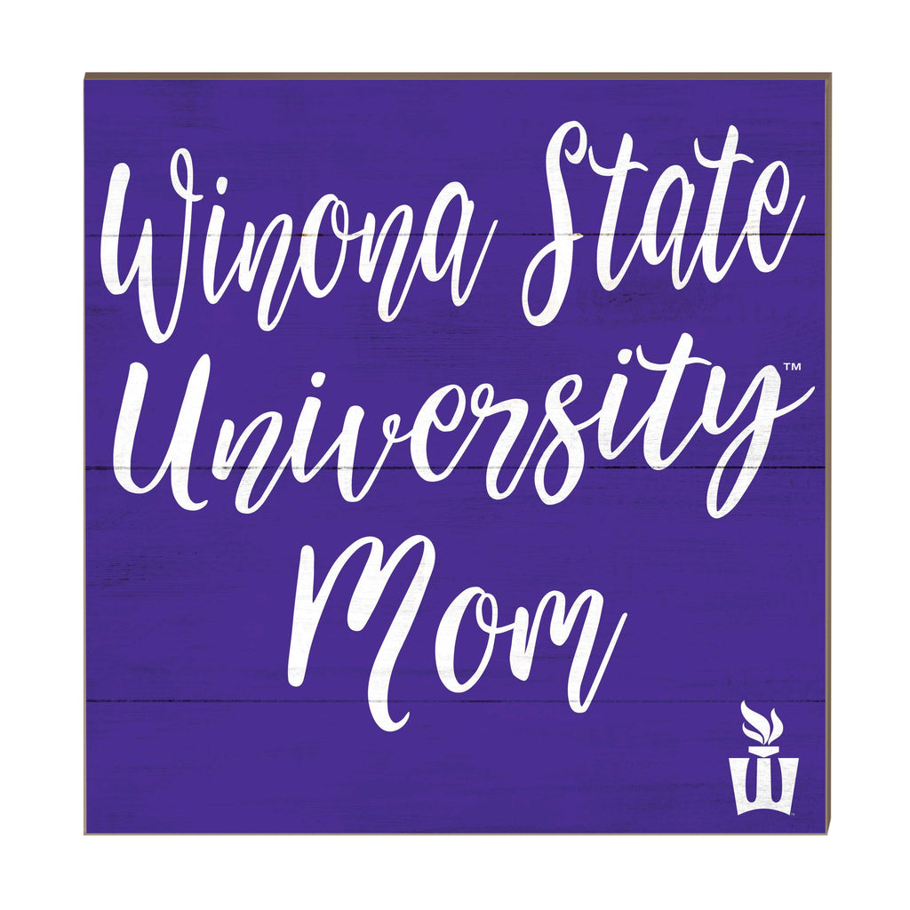 10x10 Team Mom Sign Winona State University Warriors