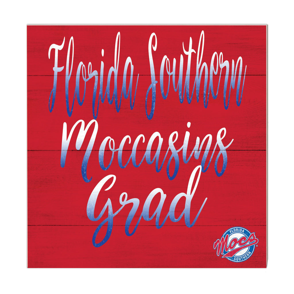 10x10 Team Grad Sign Florida Southern College Moccasins