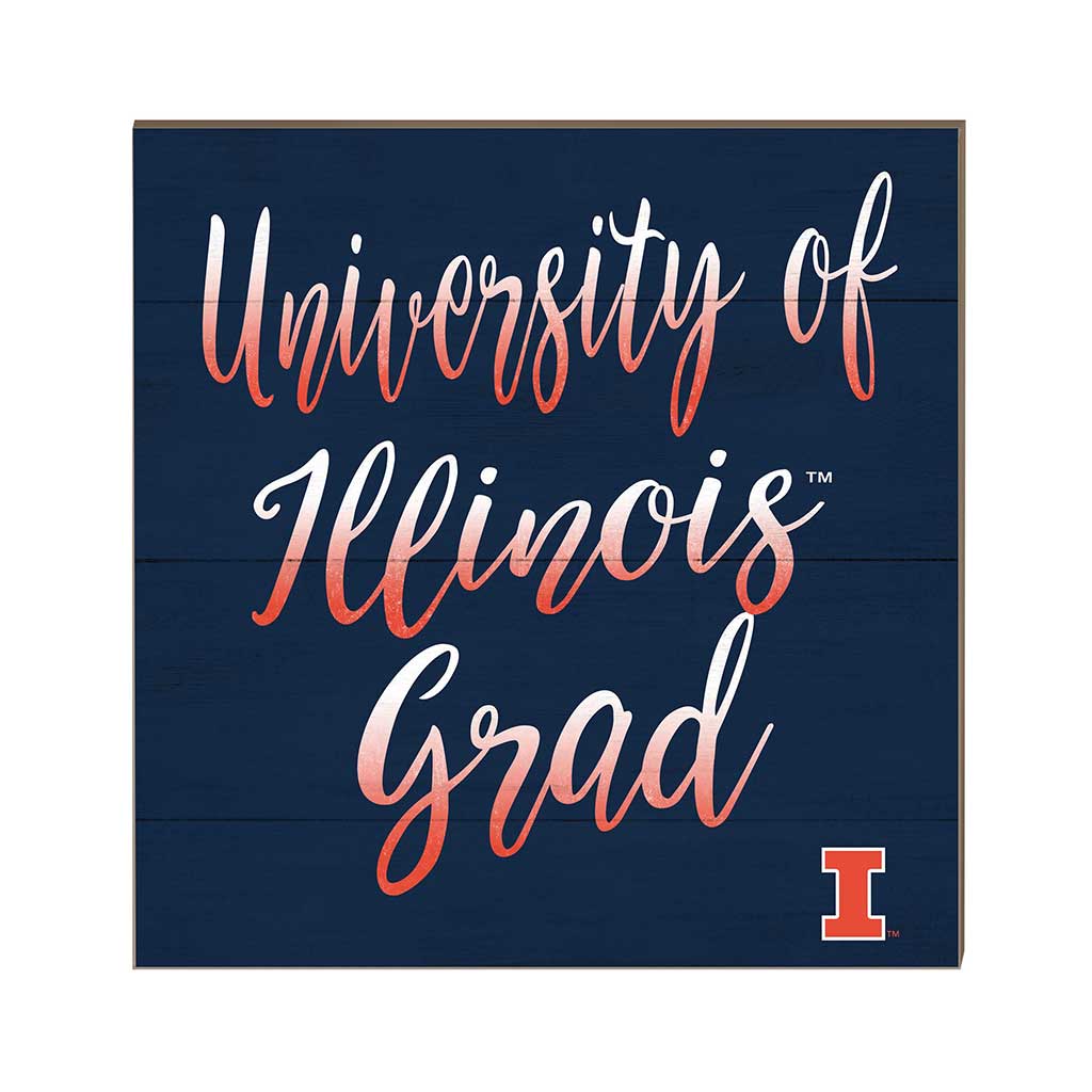 10x10 Team Grad Sign Illinois Fighting Illini