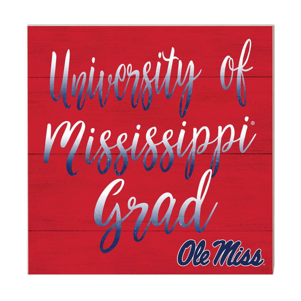 10x10 Team Grad Sign Mississippi Rebels