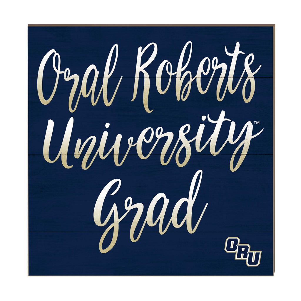 10x10 Team Grad Sign Oral Roberts Golden Eagles