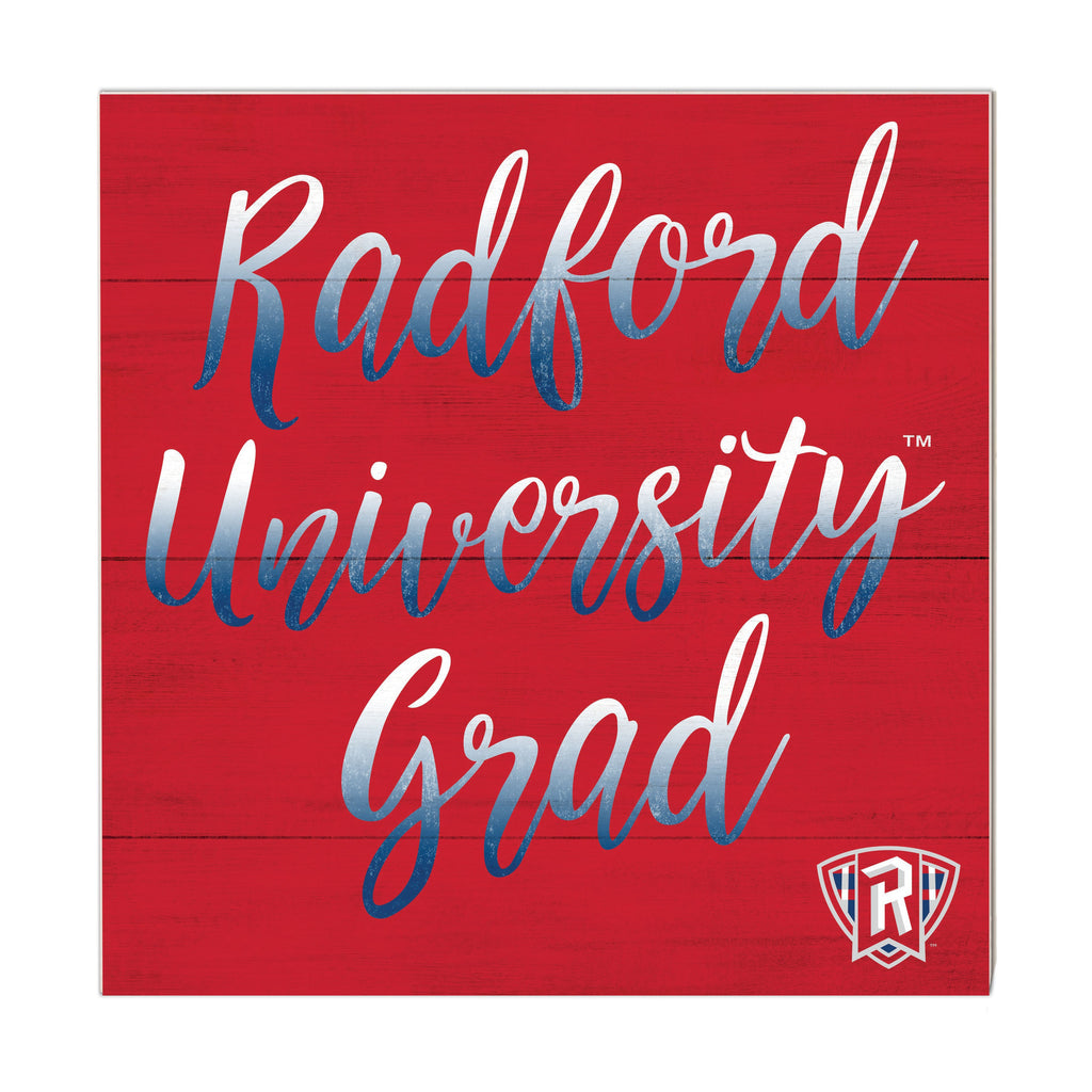 10x10 Team Grad Sign Radford Highlanders