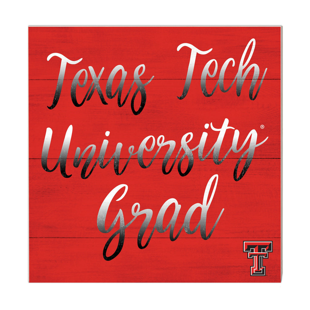 10x10 Team Grad Sign Texas Tech Red Raiders