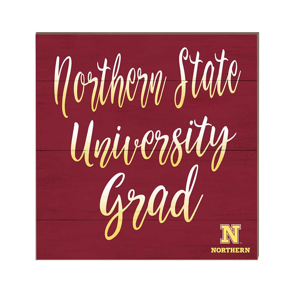 10x10 Team Grad Sign Northern State University Wolves