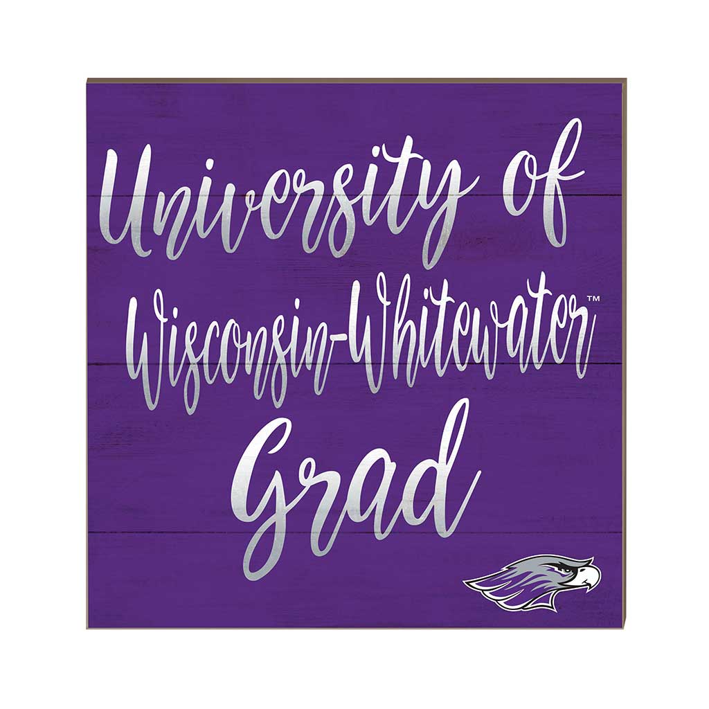10x10 Team Grad Sign University of Wisconsin Whitewater Warhawks