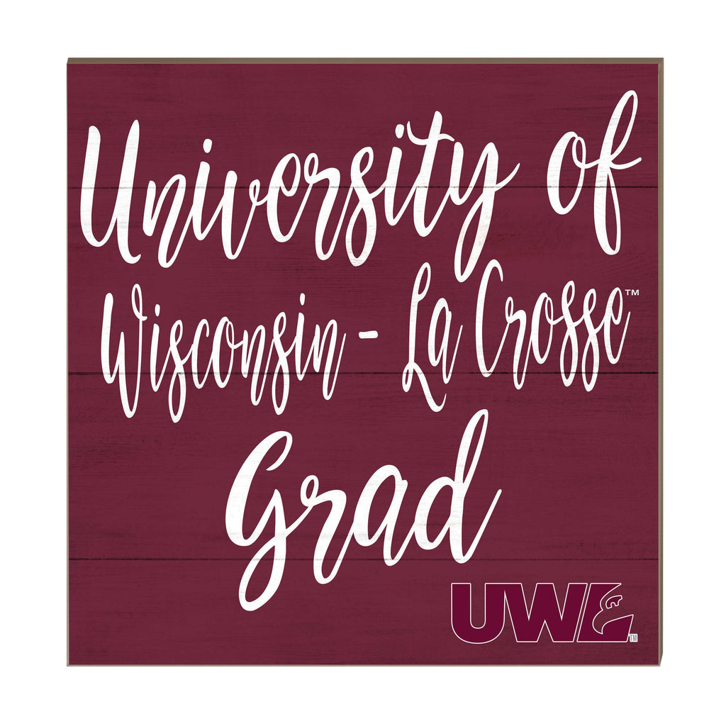 10x10 Team Grad Sign University of Wisconsin La Crosse Eagles