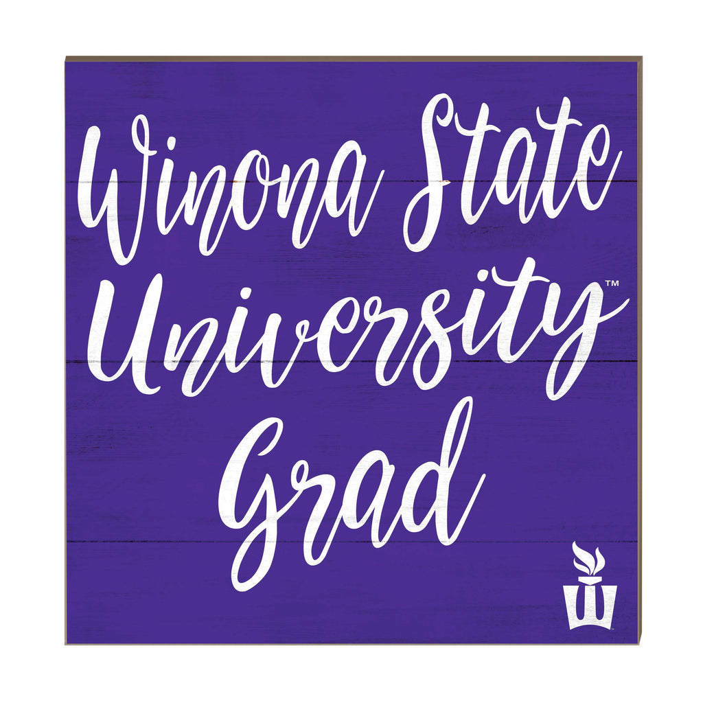 10x10 Team Grad Sign Winona State University Warriors