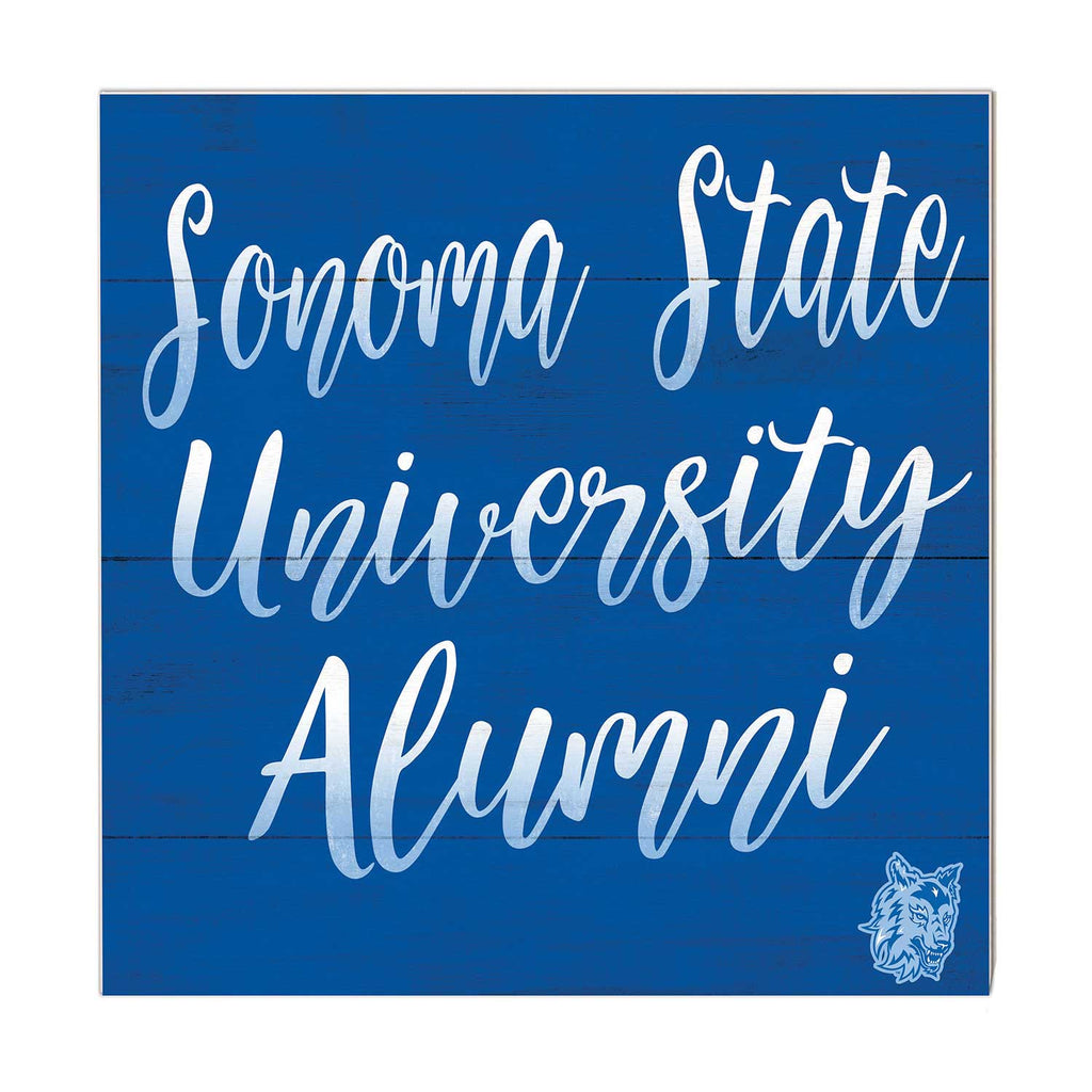 10x10 Team Alumni Sign Sonoma State University Seawolves