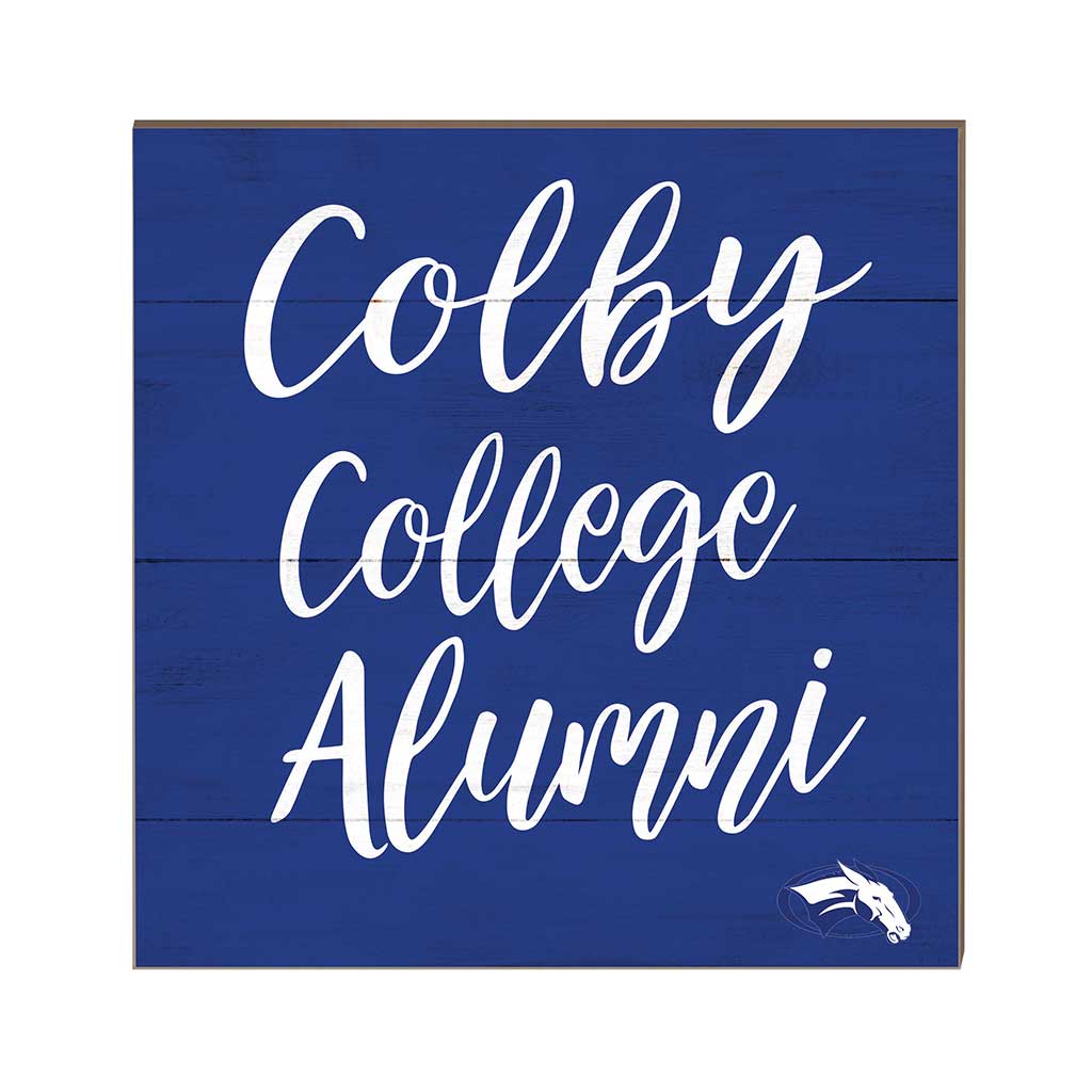 10x10 Team Alumni Sign Colby College White Mules