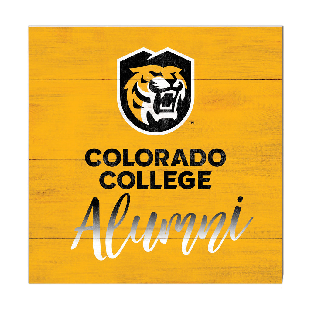 10x10 Team Alumni Sign Colorado College Tigers