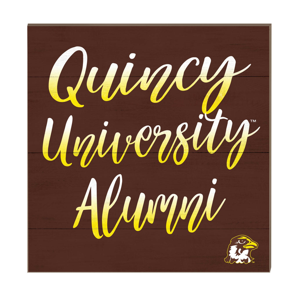 10x10 Team Alumni Sign Quincy University Hawks
