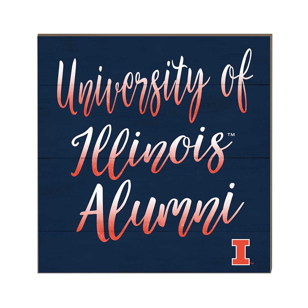 10x10 Team Alumni Sign Illinois Fighting Illini