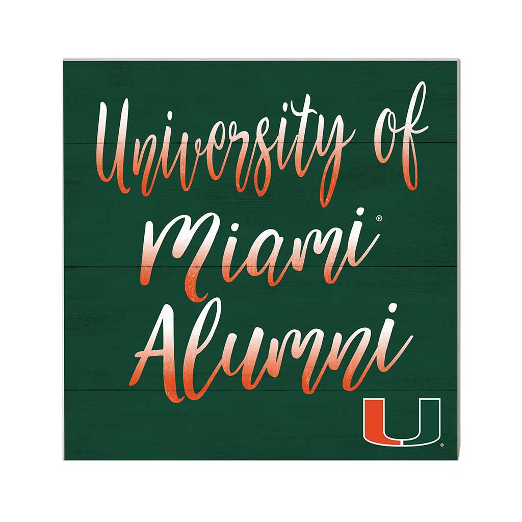 10x10 Team Alumni Sign Miami Hurricanes