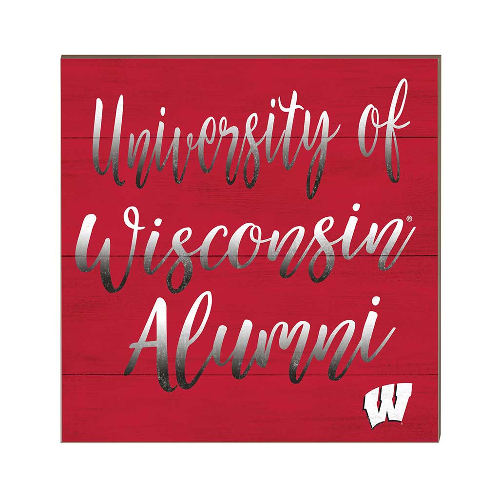 10x10 Team Alumni Sign Wisconsin Badgers