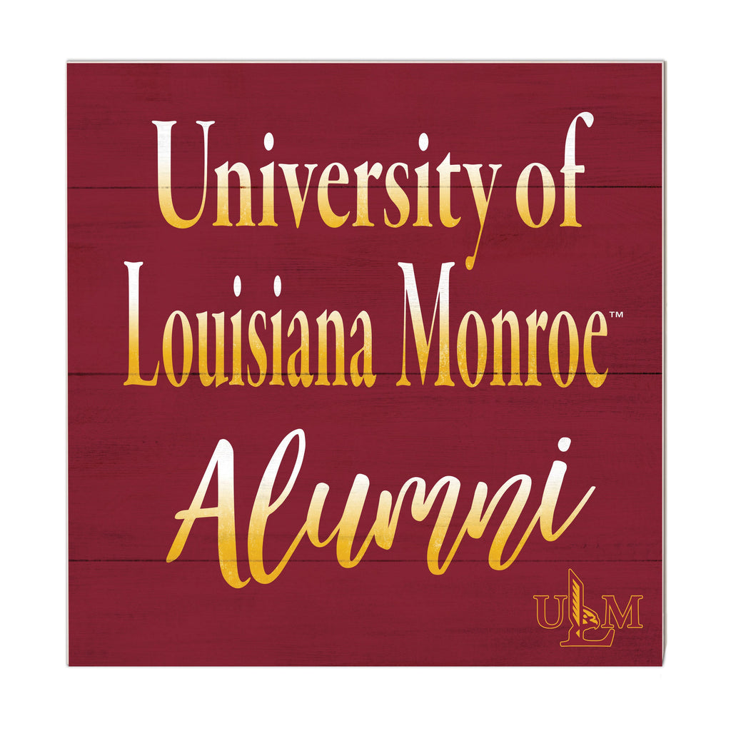 10x10 Team Alumni Sign The University of Louisiana at Monroe Warhawks
