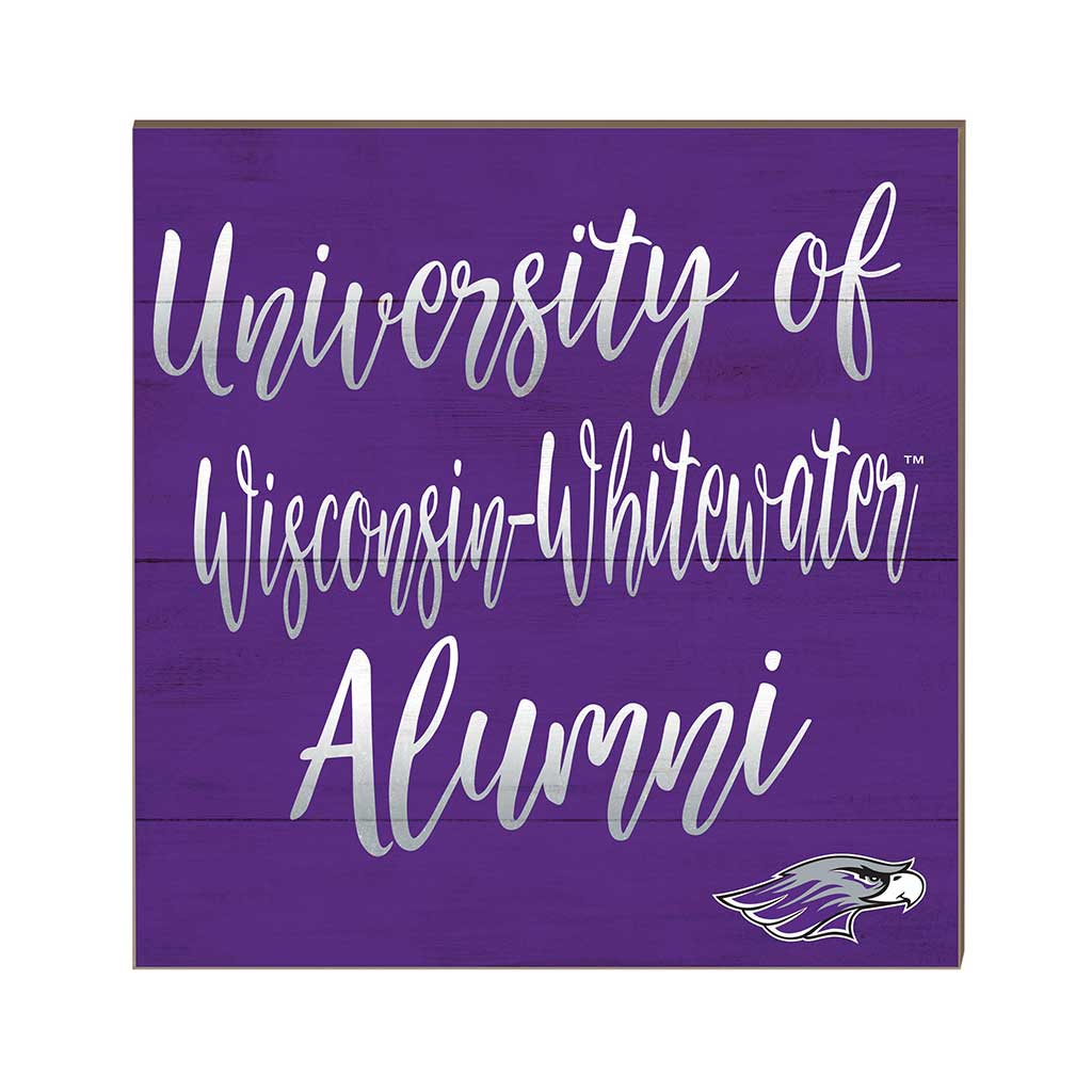 10x10 Team Alumni Sign University of Wisconsin Whitewater Warhawks